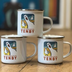 Enamel Gulls Just Wanna Have Fun! Mug