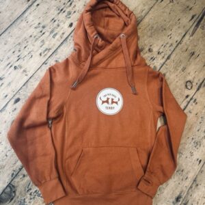 Ginger Two Red Dogs Wrap Neck Hoodie
