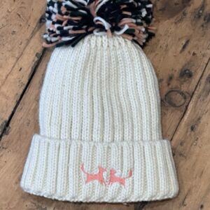 Shearling Lined Bobble Hat - Cream
